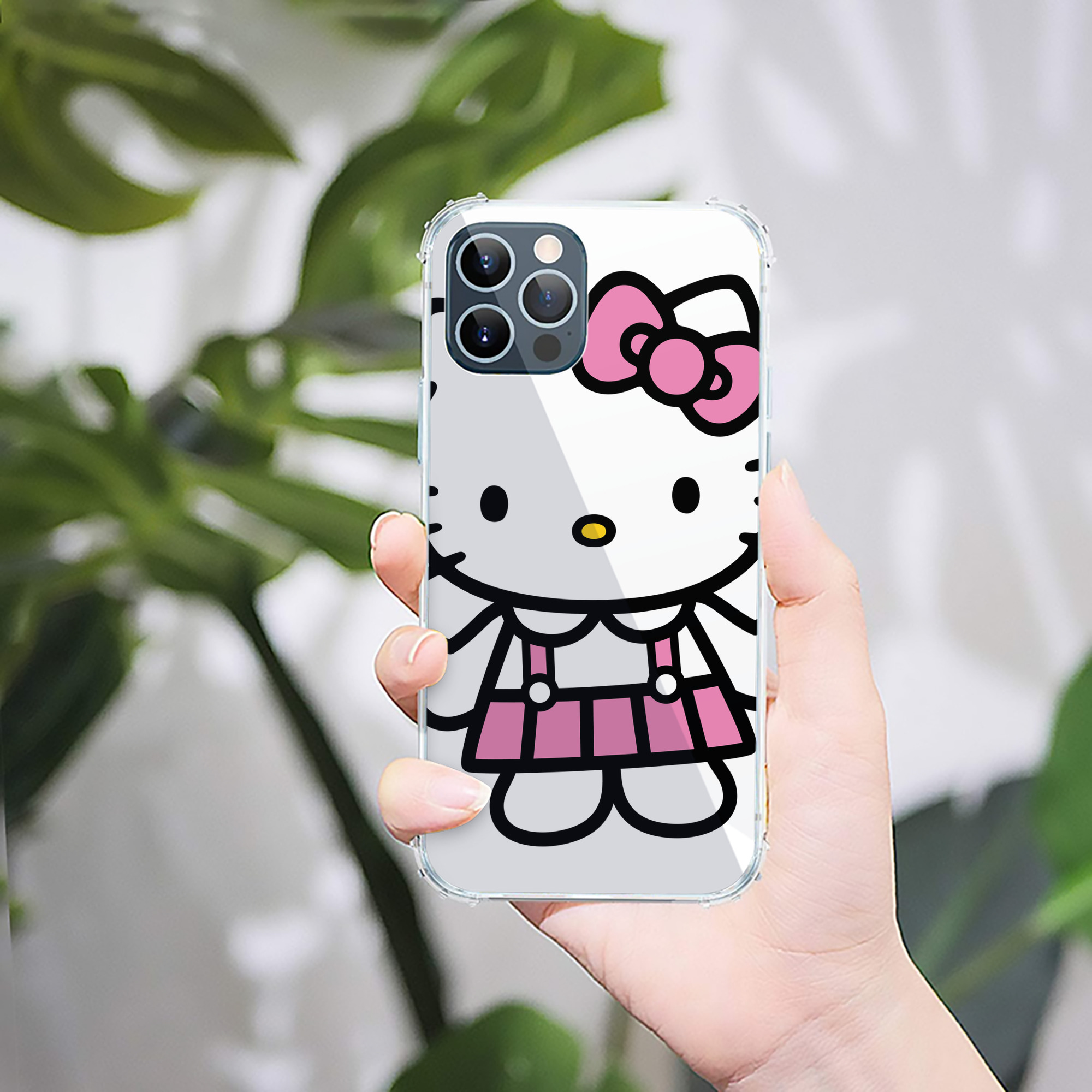 （画像用） Hello Kitty ハローキティ 【iPhone 12シリーズ対応】透明スマホケース（クリアソフトケース）